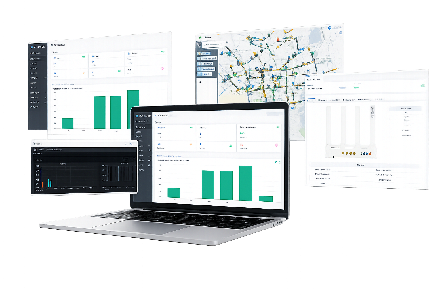 Interactive FTTH network map in AdminOLT
